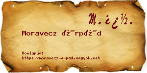 Moravecz Árpád névjegykártya