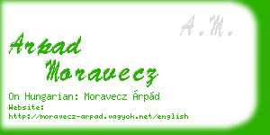 arpad moravecz business card