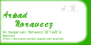 arpad moravecz business card